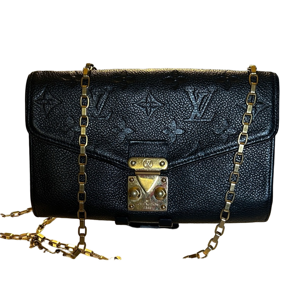 337. Louis Vuitton Saint Germain Pochette in Black Monogram Empreinte leather